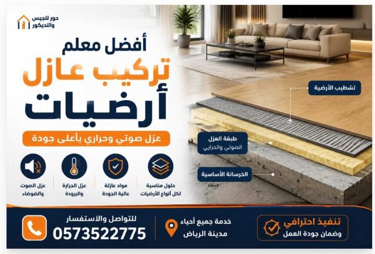 أفضل معلم تركيب عازل أرضيات في الرياض