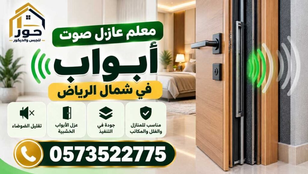 أفضل معلم عازل صوت أبواب في شمال الرياض خبرة 13 سنة